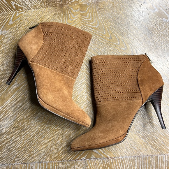 Adrianna Papell Shoes - ADRIANNA PAPELL Brown Suede Leather Booties